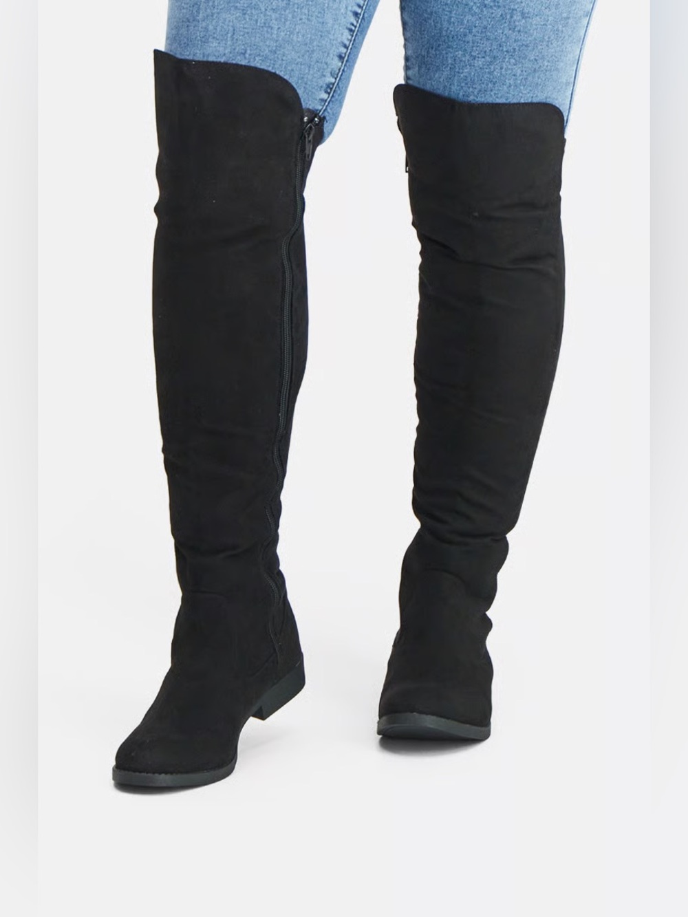 NWT - Women's Black Side Zip Knee High Boots